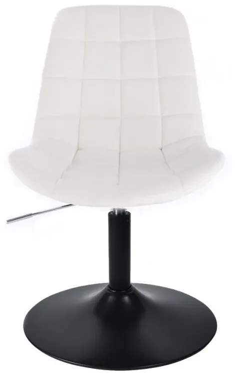 LuxuryForm DESIGN Stolička PARIS na čiernom tanieri - biela