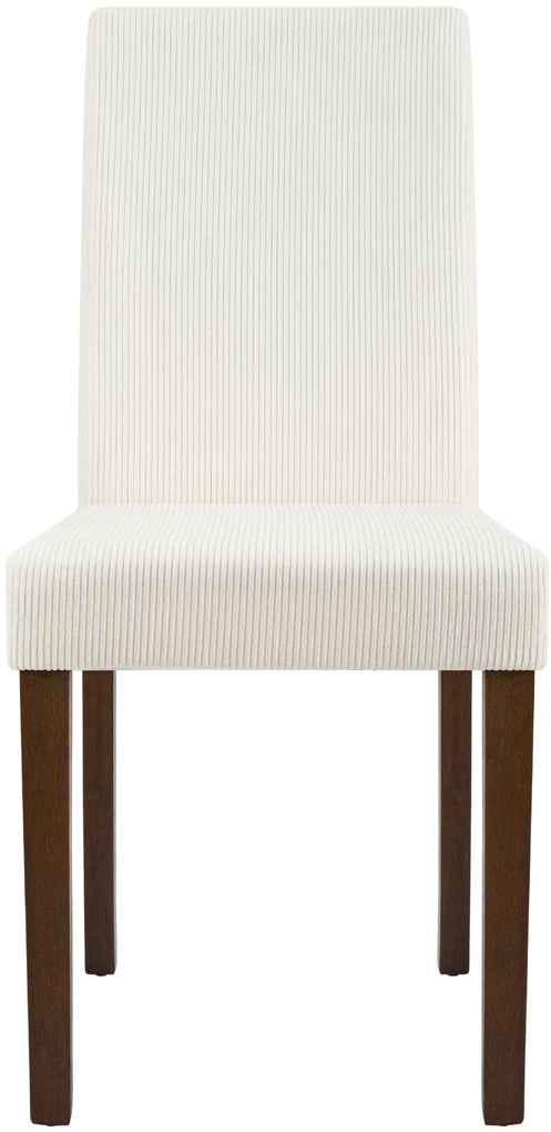 Sada 2 ks jedálenských stoličiek Ina látka cord, antik tmavá - krémová