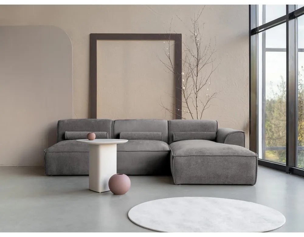 Svetlosivá rohová pohovka (pravý roh) Flex Felix – Miuform