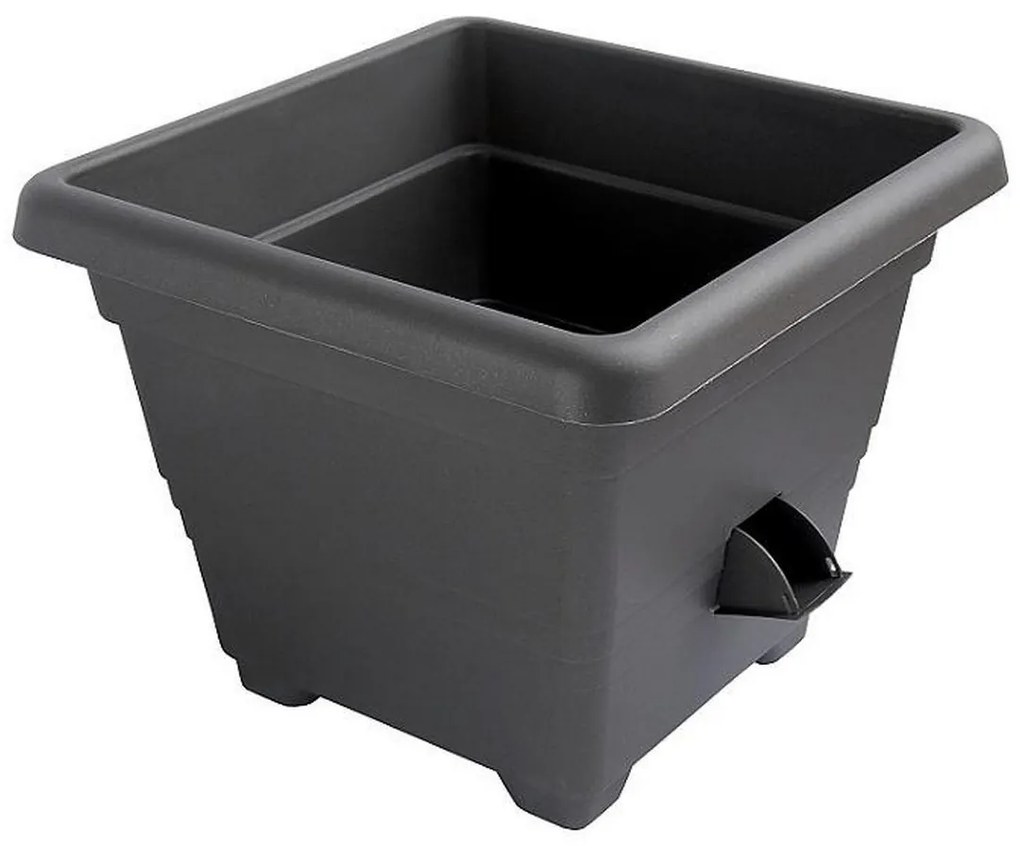 Plastia Kvetináč samozavlažovací BERGAMOT 40 x 40 cm, sivá
