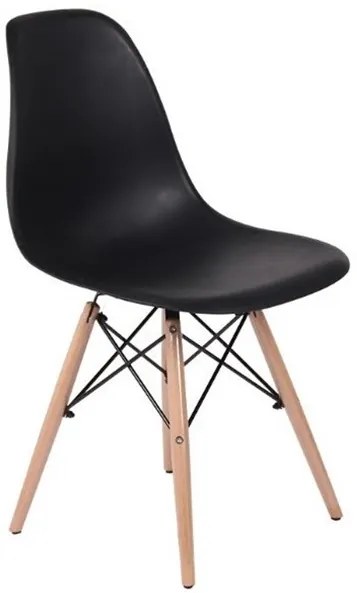 TRENDIE Jedálenská stolička BASIC čierna - škandinávsky štýl