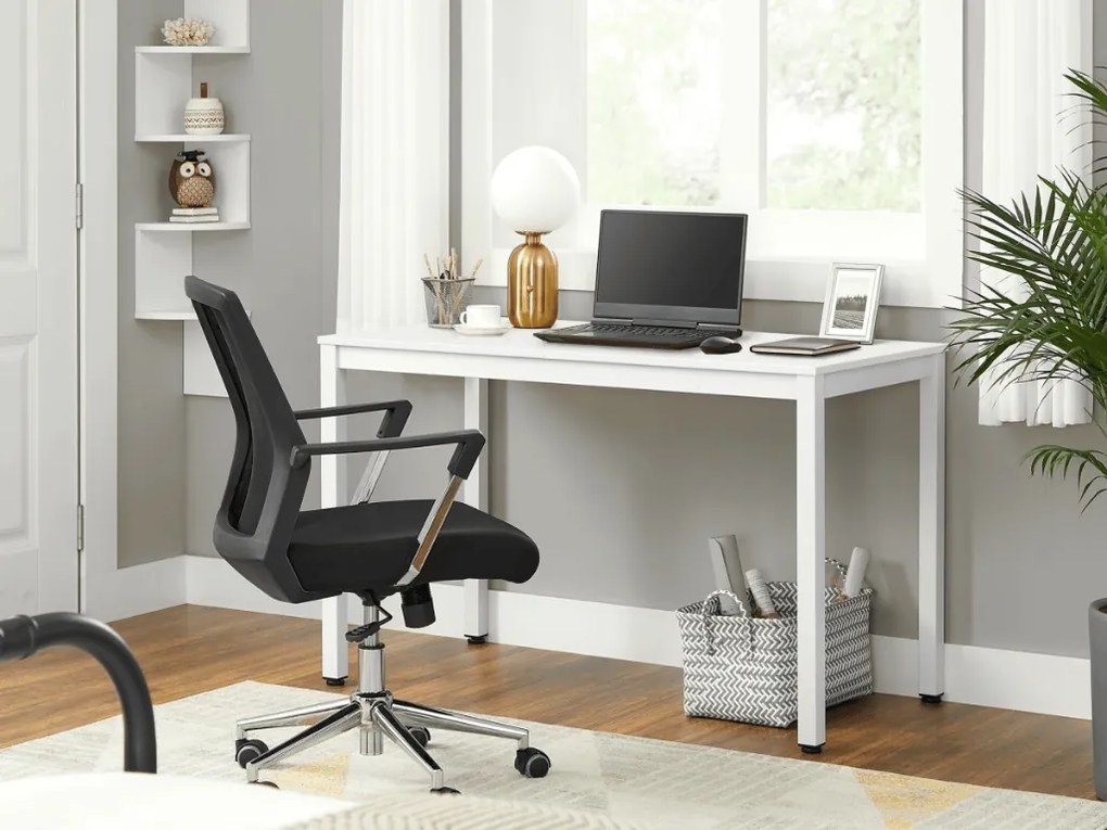 Biely jedálenský stôl s bielou doskou TESSA 120x60 cm