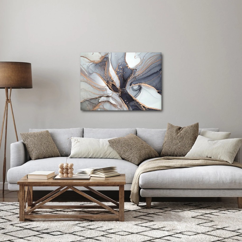 Obraz - Šedý mramor (70x50 cm)