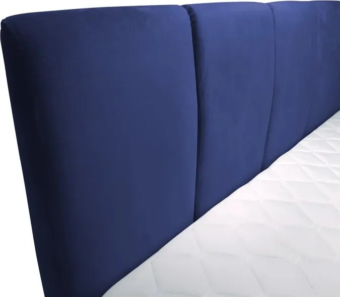 Posteľ boxspring Fresco 180x200 cm, modrá látka