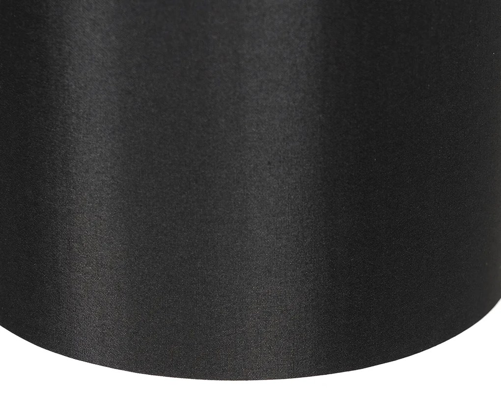 Moderná stolná lampa čierna so zlatým vnútrom - Lofty