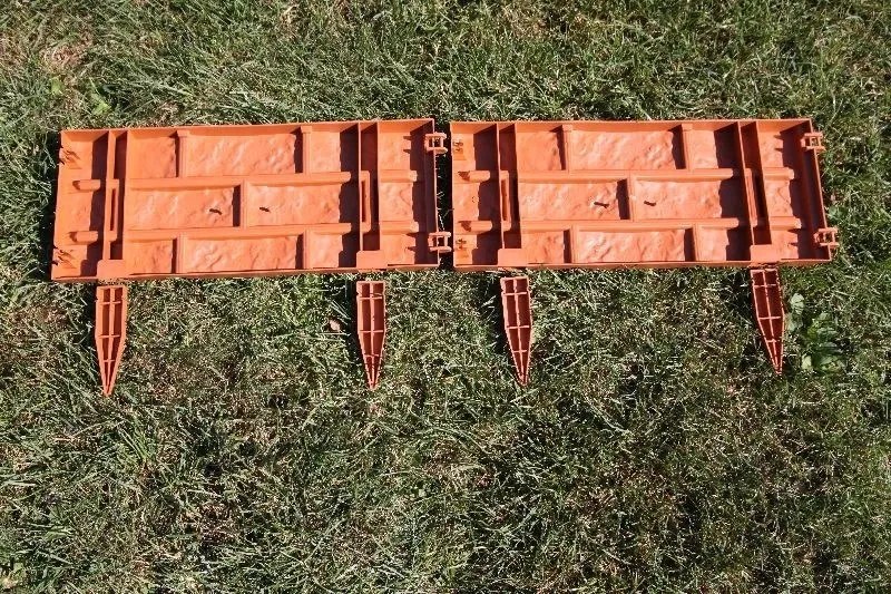 Záhradná palisáda obrubník lem trávniku 2,2 m sivá