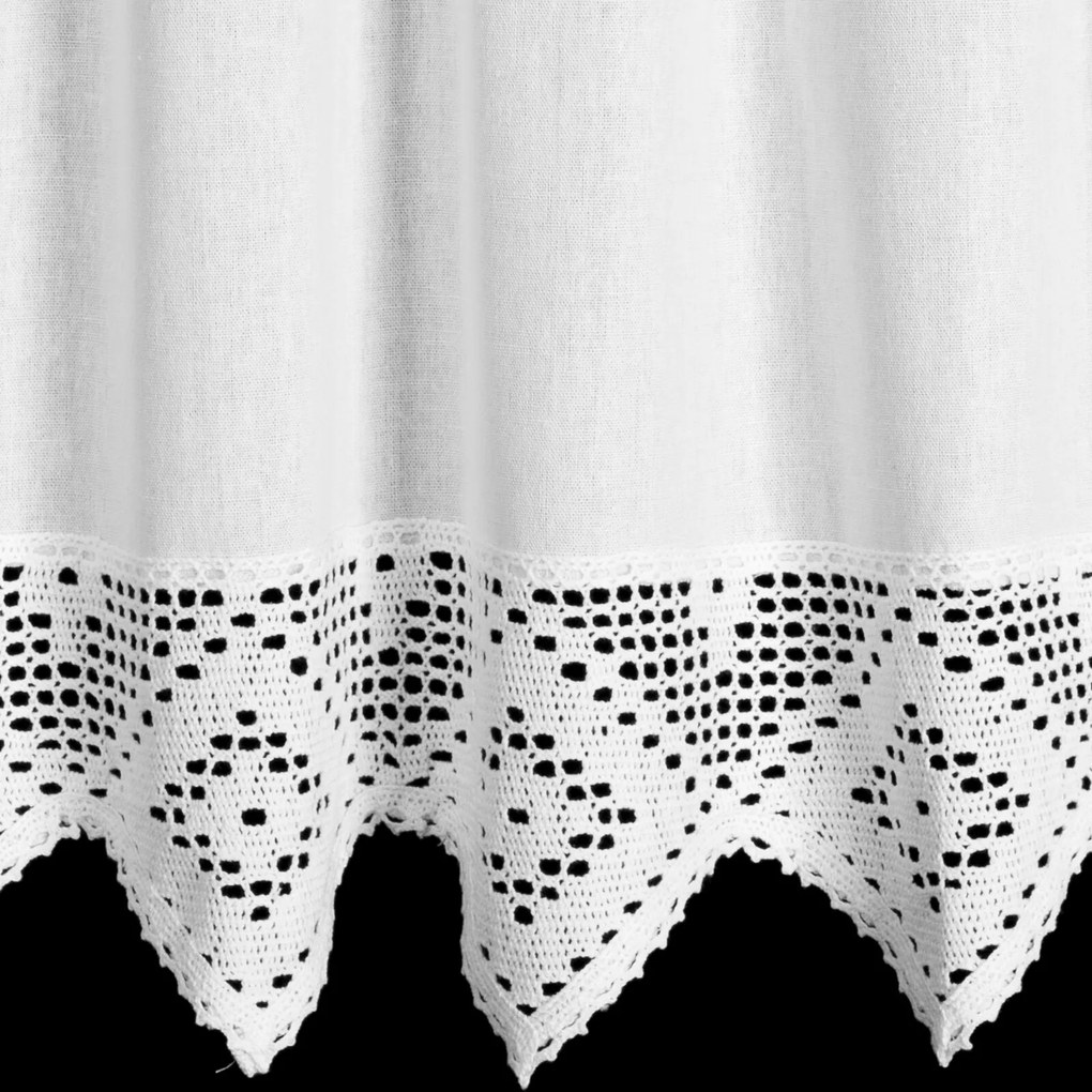 KRÁTKA ZÁCLONA NA PÁSKE ISAAC 150X60 CM BIELA