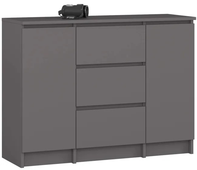 Komoda K100 2D 3SZ sivá