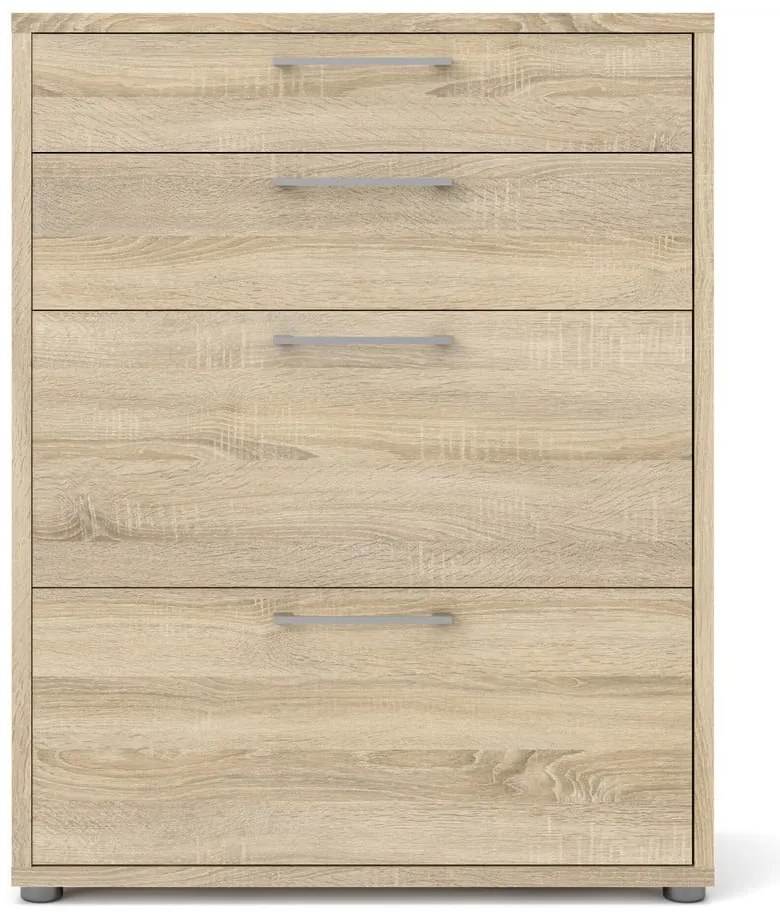 Modulárna knižnica v dekore duba v prírodnej farbe 89x113 cm Prima – Tvilum