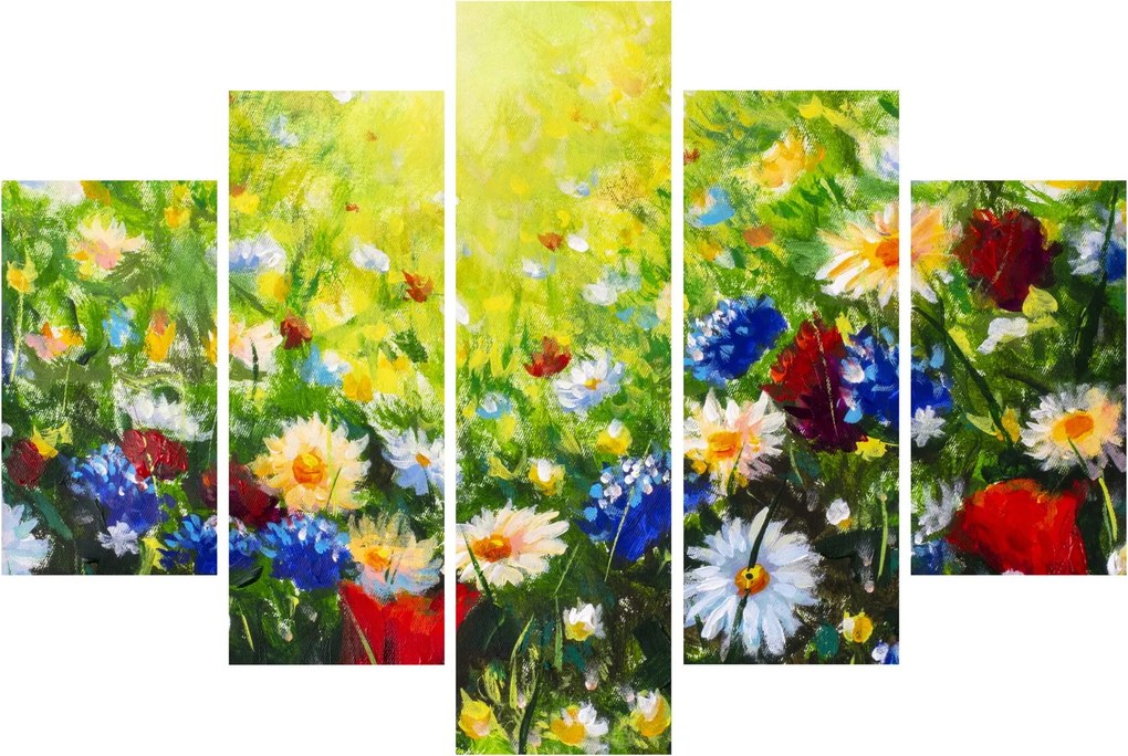 Obraz divokých kvetov (150x105 cm)