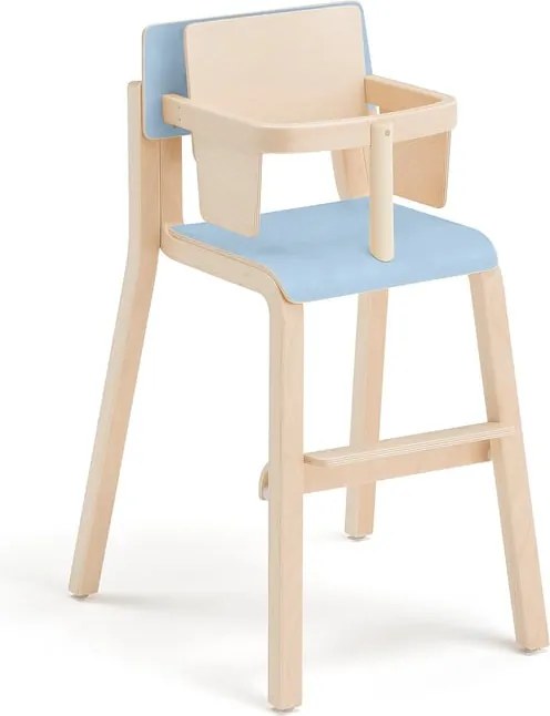 Vysoká detská stolička DANTE, výška 500 mm, breza/modrá