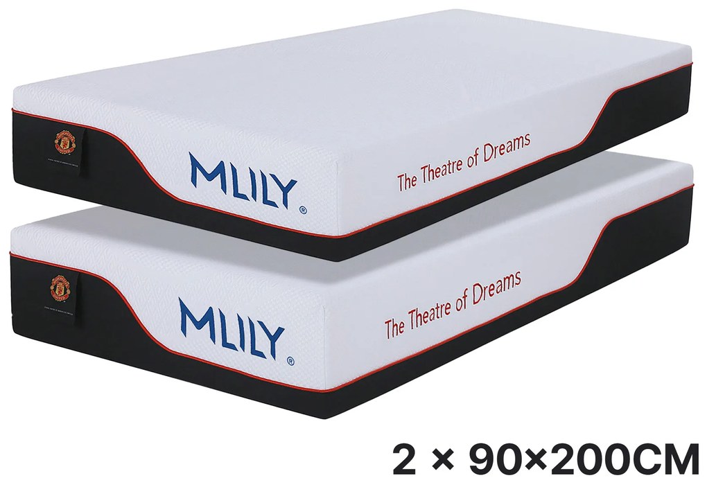 2x MLILY® MATRAC Manchester United SUPREME 90X200