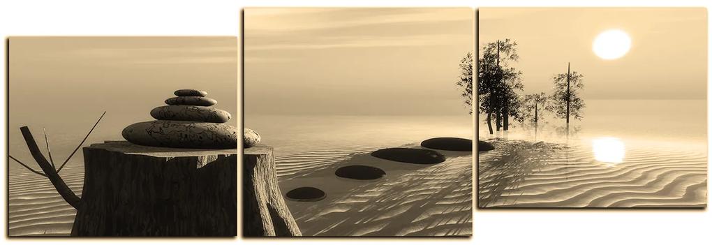 Obraz na plátne - Zen stones - panoráma 5162FD (150x50 cm)