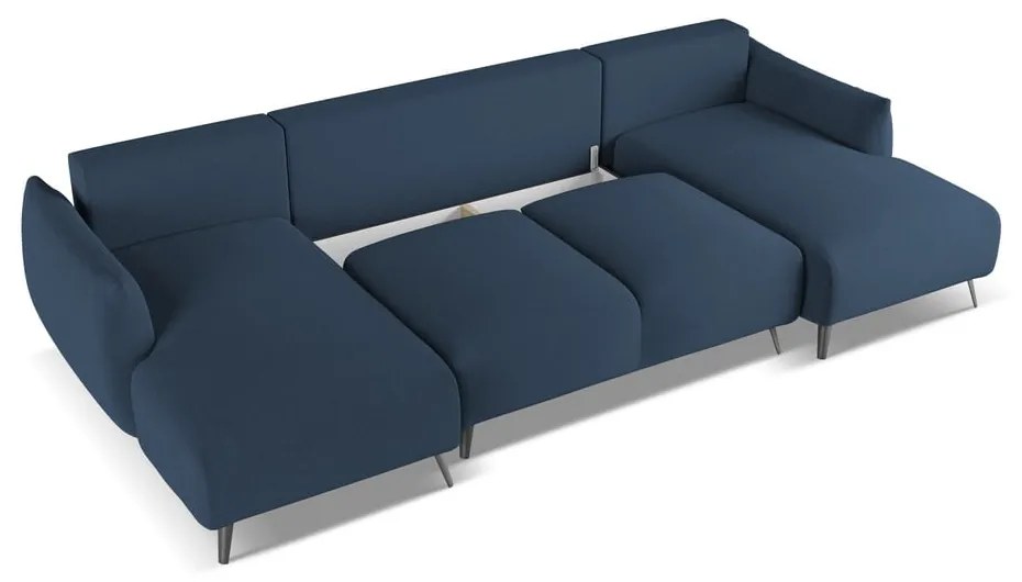 Modrá rohová pohovka Malie – Makamii