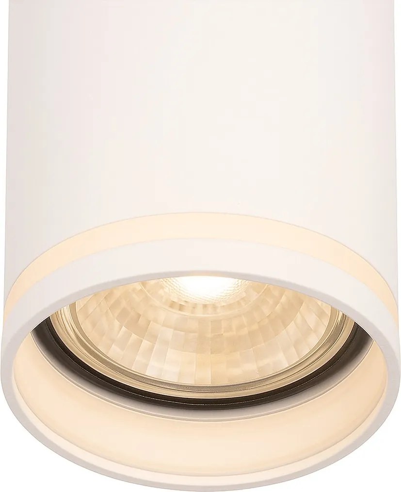 Bodové svietidlo Pipe Ring, 1x biele kovové tienidlo, w