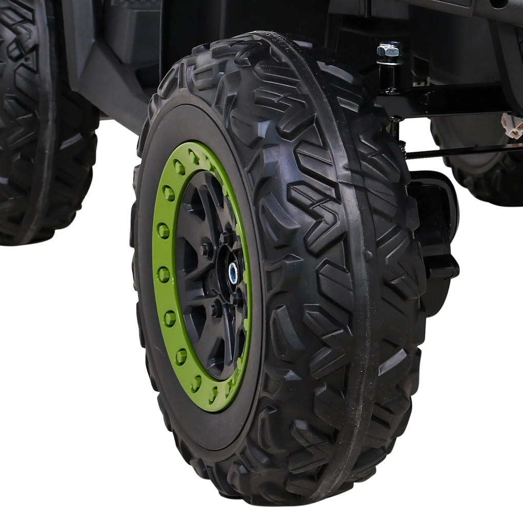 Ramiz Štvorkolka XT-Speed pre deti zelená + pohon 4x4 + EVA kolesá + pomalý štart + MP3 rádio + LED