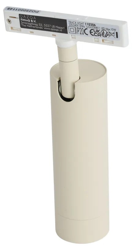 Moderný reflektor béžový s bielou pre koľajnicový systém 1-fázový GU10 35mm - Slimline Uzzy