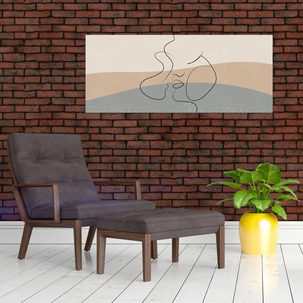 Obraz - Line art bozk (120x50 cm)