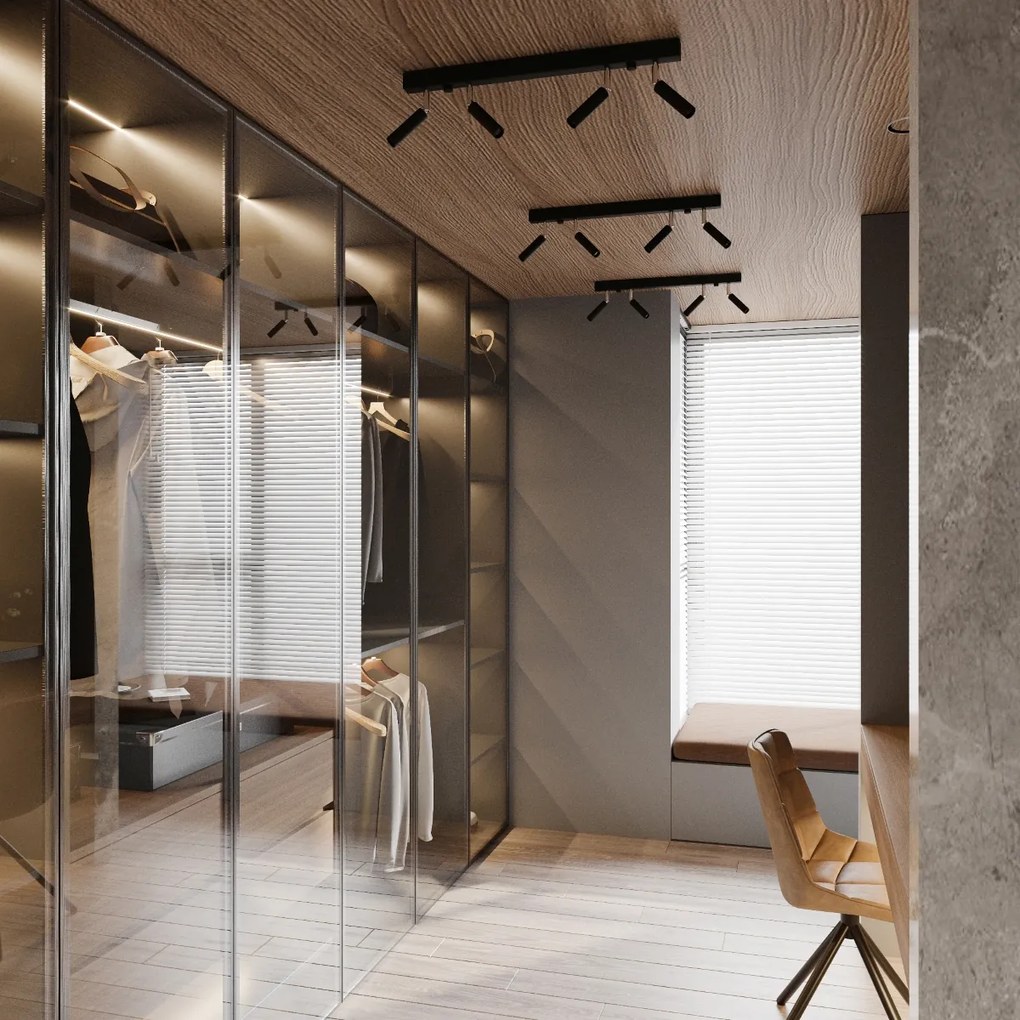 Bodové svietidlo Eyetech, 6x čierne kovové tienidlo, (možnosť polohovania)