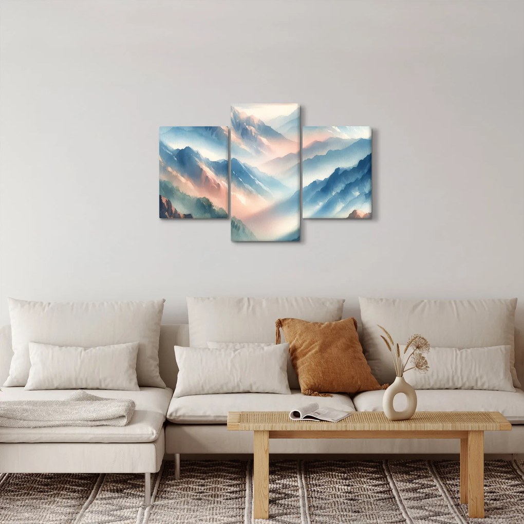 Obraz - Akvarelové hory (90x60 cm)