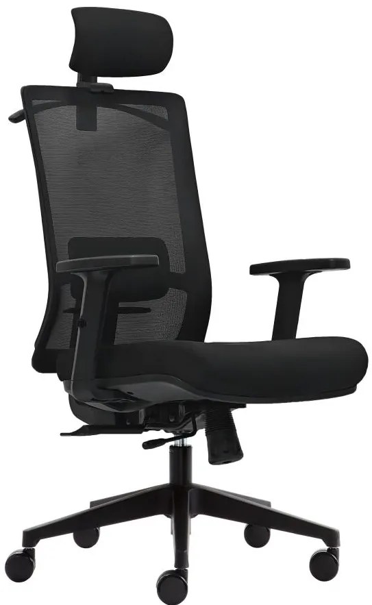 OFFICE MORE Kancelárska stolička DVIS čierna