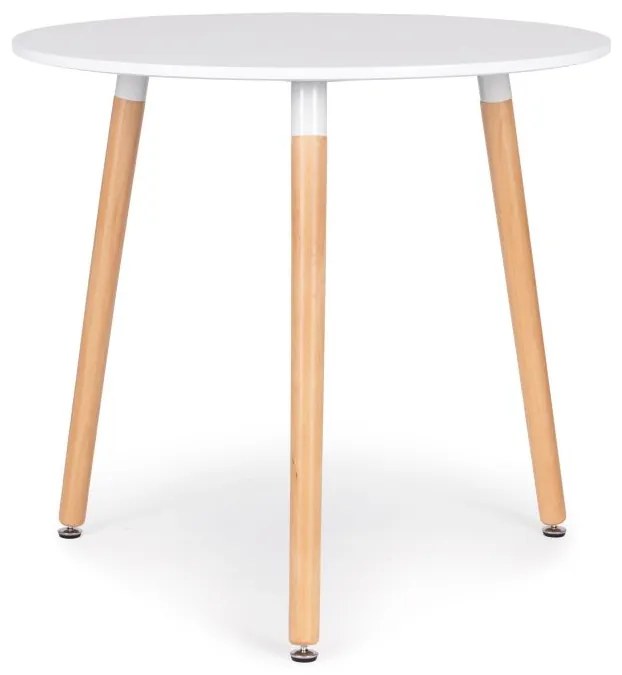 Biely okrúhly konferenčný stolík 80 cm