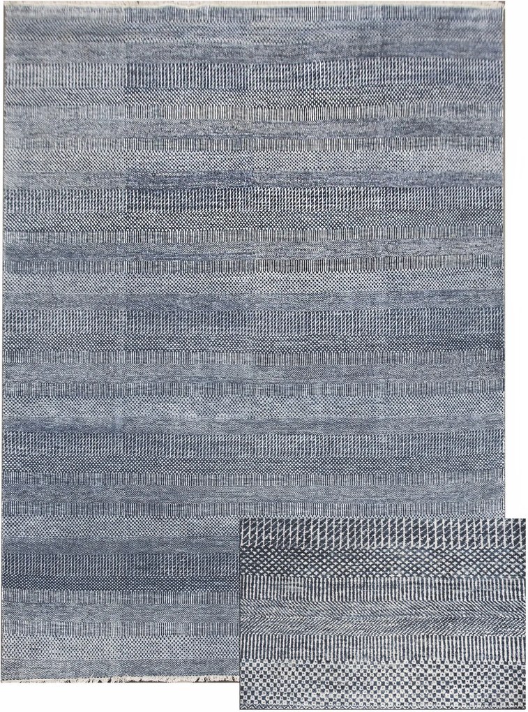 Diamond Carpets koberce Ručně vázaný kusový koberec Diamond DC-MCN Medium blue/silver - 365x550 cm