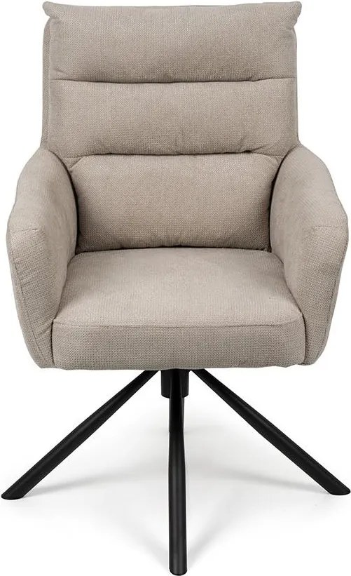 Set - 2 ks Otočná jedálenská stolička AVENBERG TESSA béžová