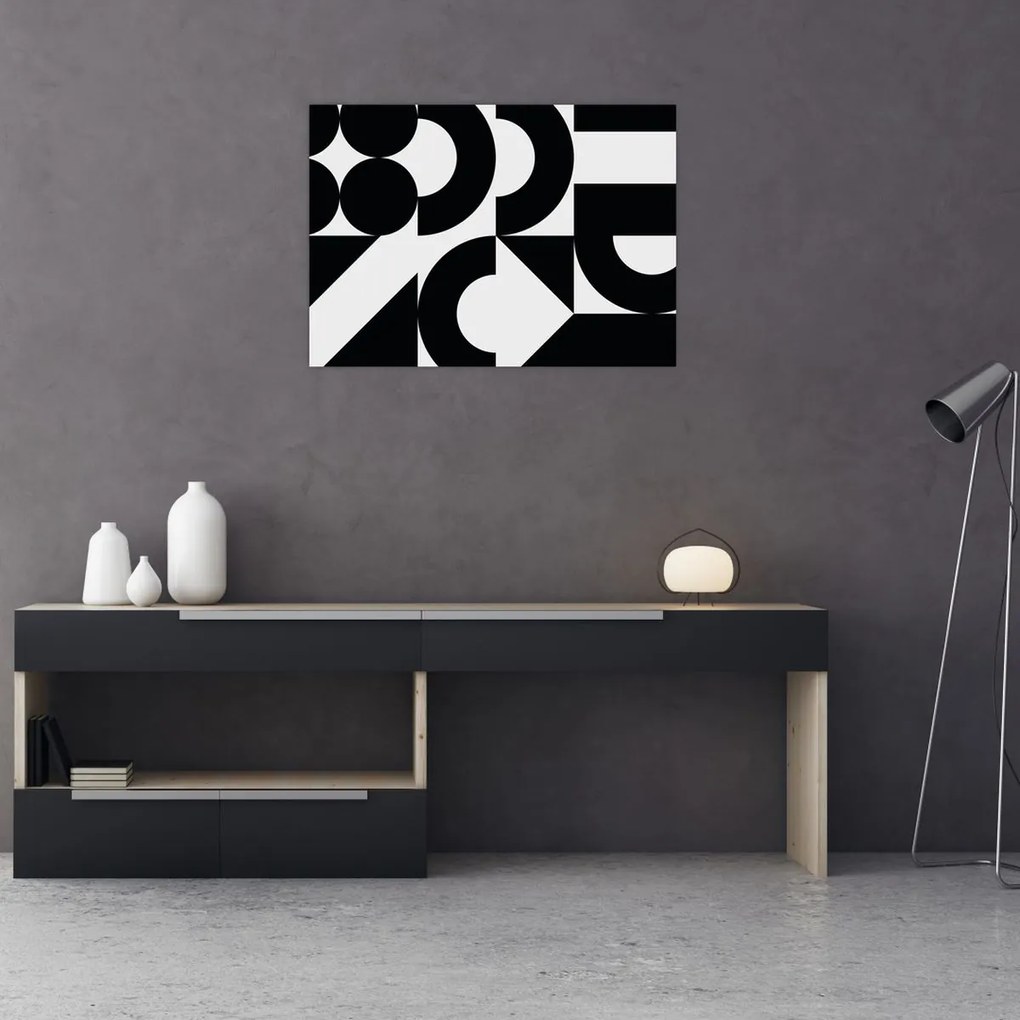 Sklenený obraz - Geometrická abstrakcia N⁰2 (70x50 cm)