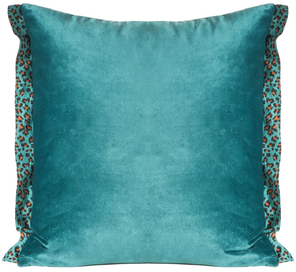 DEKORAČNÁ OBLIEČKA NA VANKÚŠ EMA45X45 CM TMAVOTYRKYSOVÁ