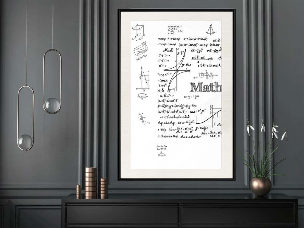 Artgeist Plagát - Math [Poster] Veľkosť: 20x30, Verzia: Čierny rám