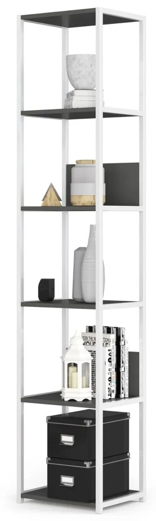 Regál LOFT 40 cm bílý/šedý