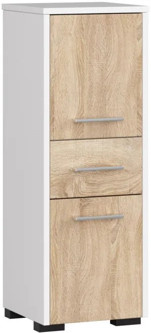 Kúpeľňová skrinka FIN 30 2D 1SZ 85 cm biela / sonoma