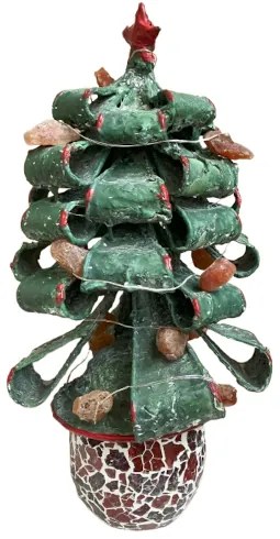 Christmas Tree metal lamp orient LED gemstone Karneol 34*17