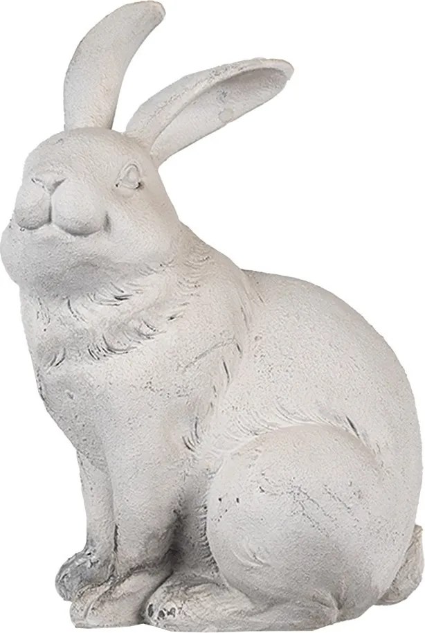 Béžová antik dekorácia socha králik - 15*11*21 cm
