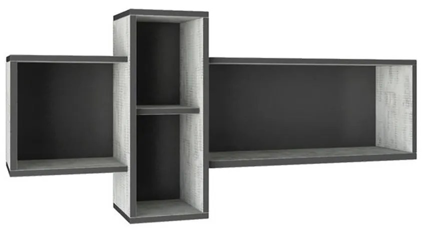 NANO Polica na stenu NA11 dub enigma/grafit