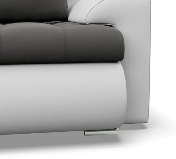 Trojmiestna rozkladacia sedačka FORESTA tmavosivá / biela