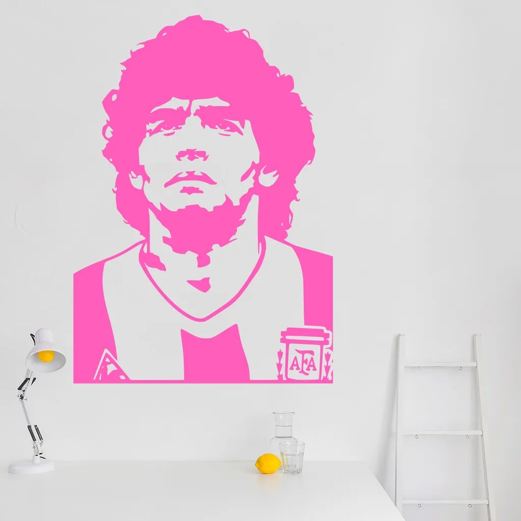 Veselá Stena Samolepka Diego Maradona Farba: žltá, Veľkosť: 40 x 28 cm