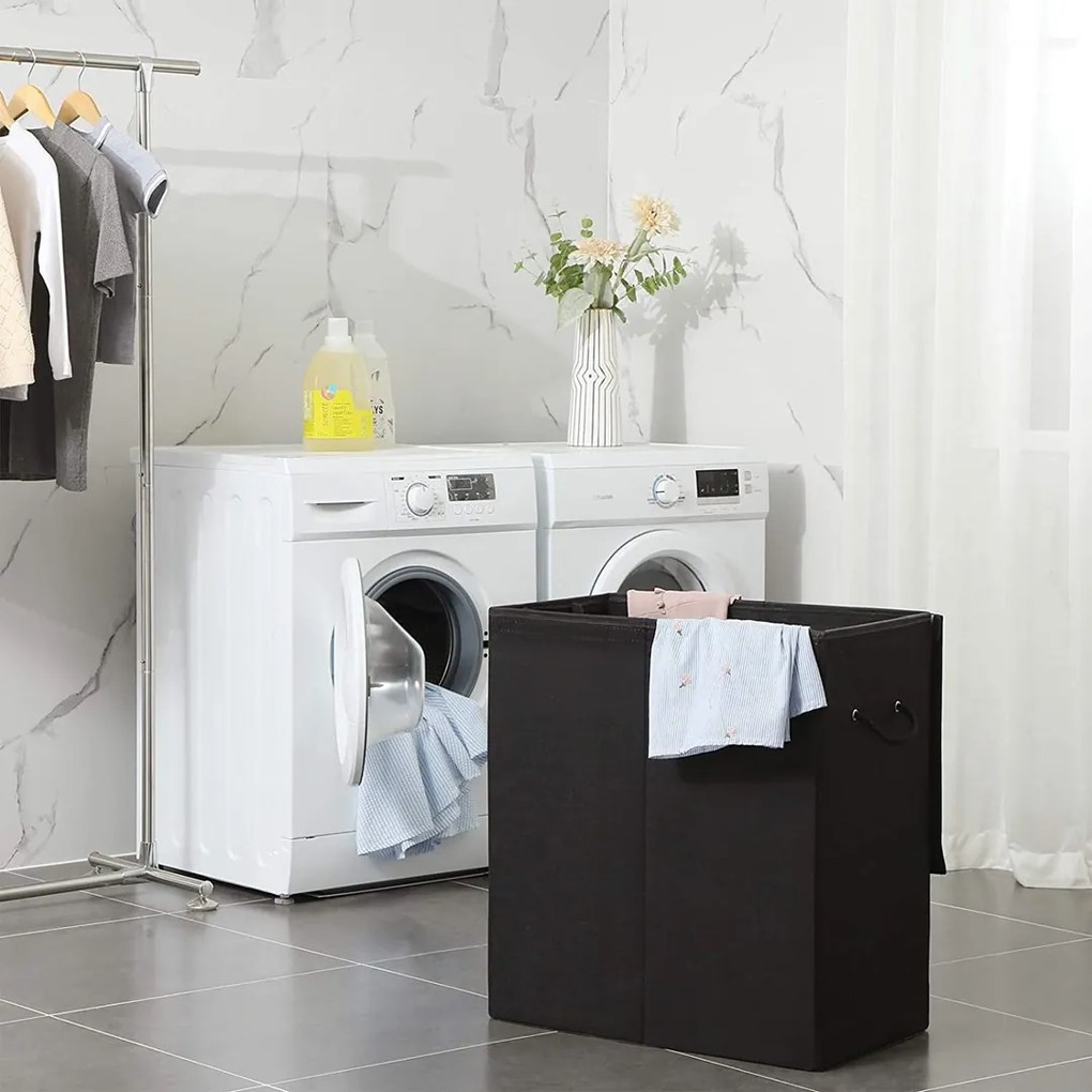 Songmics Kôš na bielizeň Ina Black 142 l