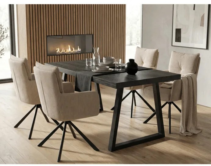 Autronic BONTEC Jedálenský stôl rozkladací 160-240x90 cm, lamino, šedý dub, HT-R5624 GREY Farba: Šedá