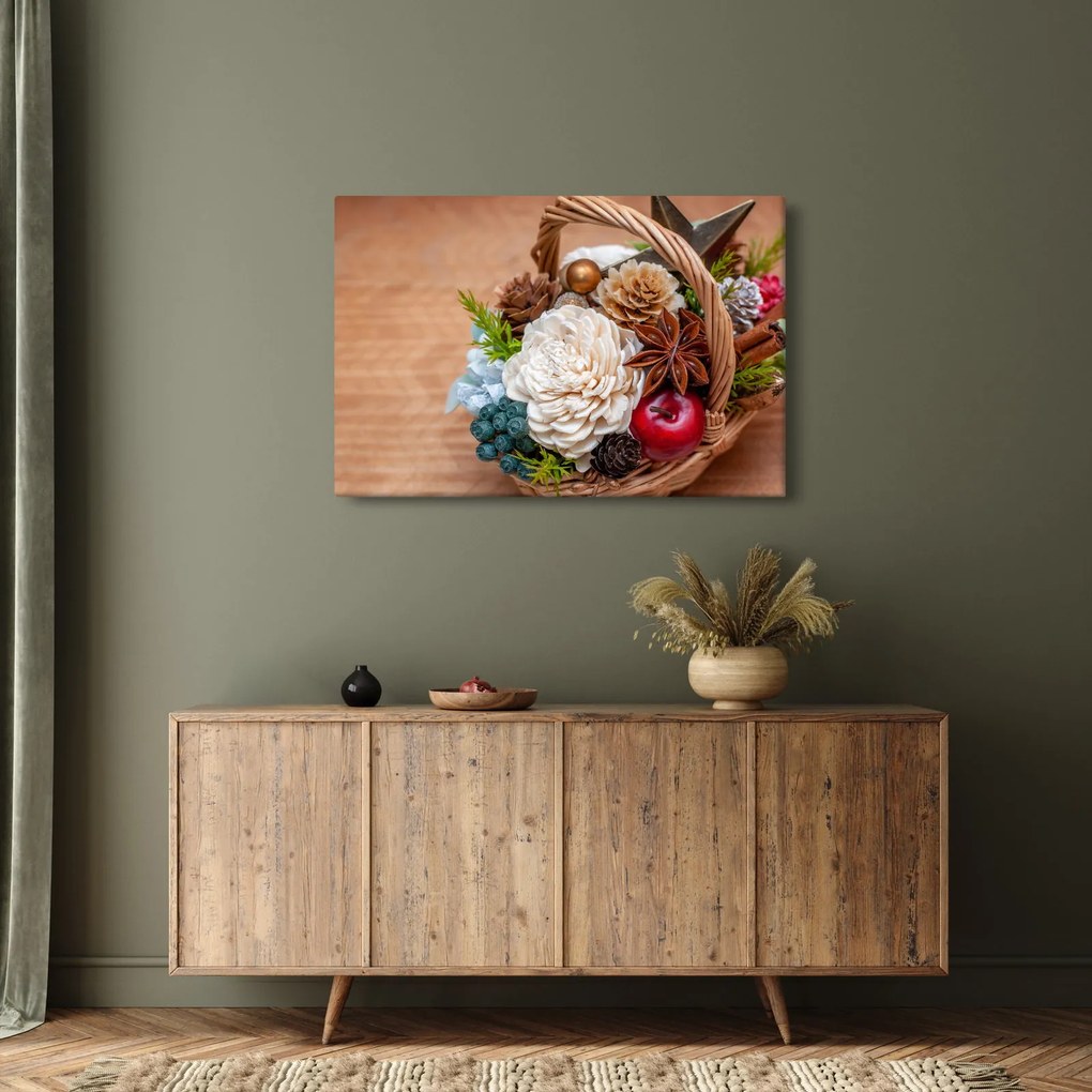 Obraz prúteného koša (90x60 cm)