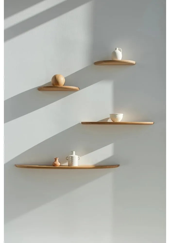 Police z dubového dreva v prírodnej farbe Mu - Gazzda