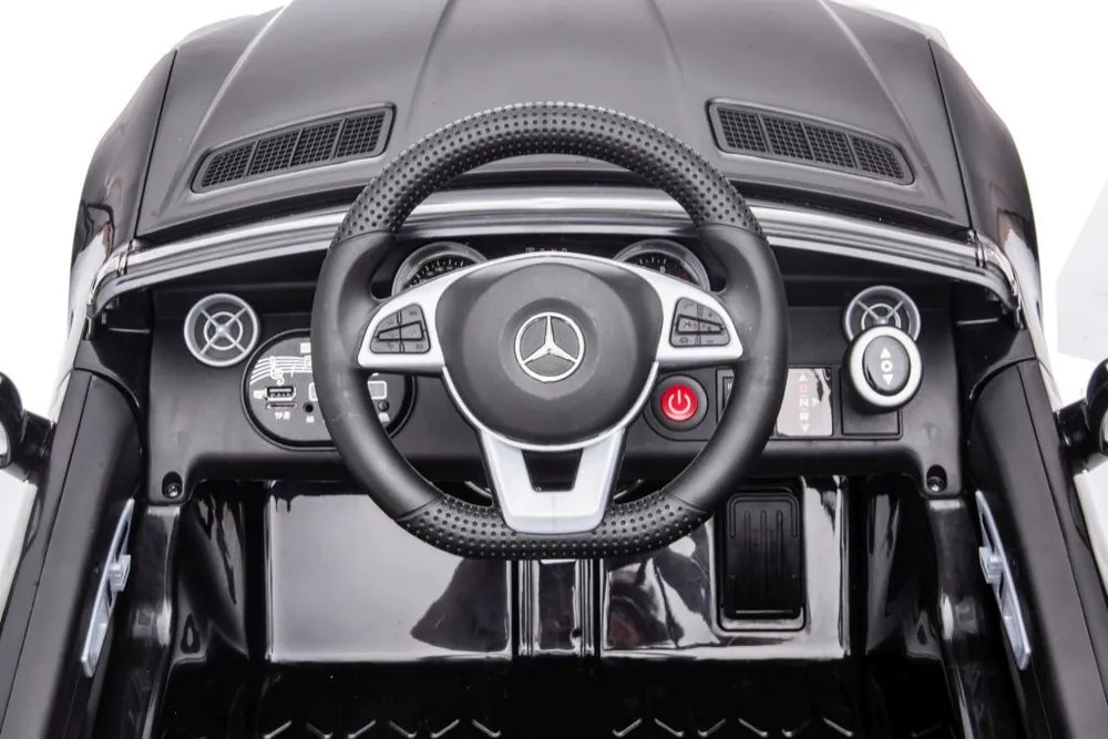 LEAN CARS Elektrické autíčko Mercedes SLC 300 LED MP3 biele