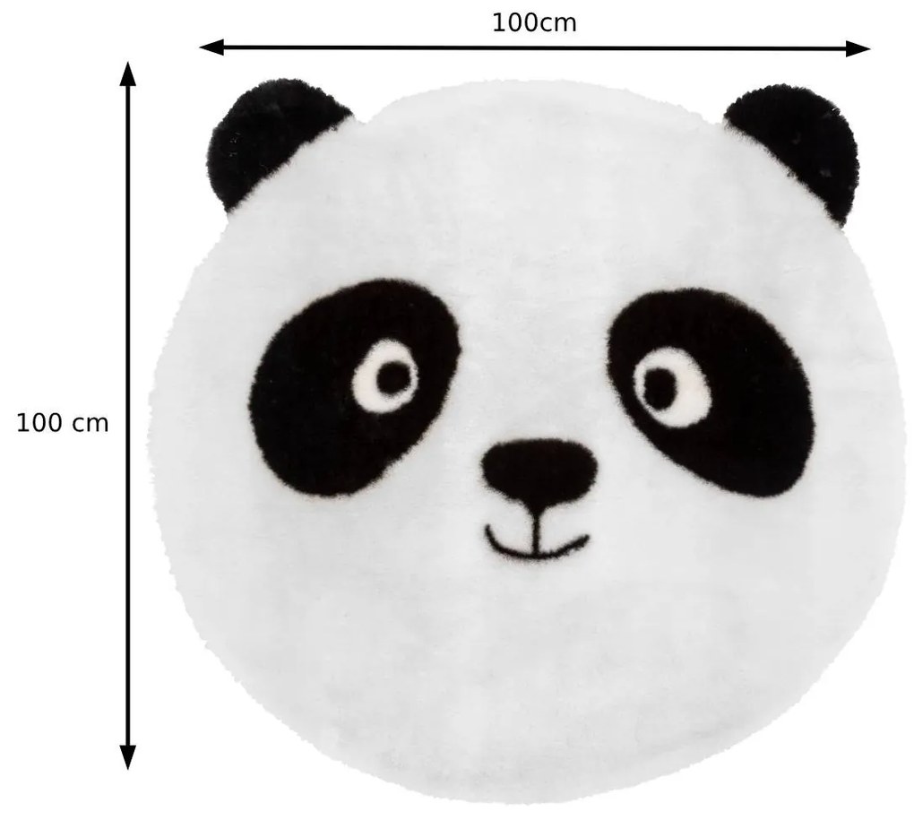ATMOSPHERA Detský koberec Panda, (fi) 100 cm, čierna/biela