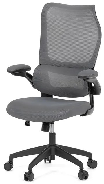 Autronic BONTEC Kancelárska stolička, hojdací mechanizmus, čierna sieťovina, KA-C808 BK Farba: Šedá