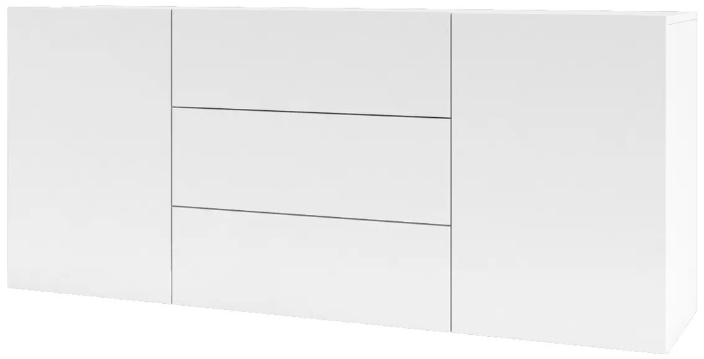 Komoda AVANA 2D3S, 140x63x35, biela/wotan dub