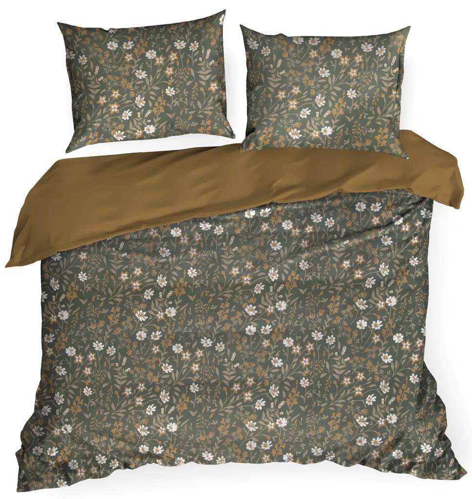 MAKOSATÉNOVÉ OBLIEČKY REINA48 200X220 CM, 2 KS 70X80 CM KVETY