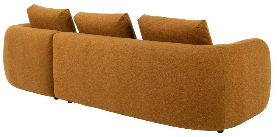 Rohová pohovka z textílie buklé v horčicovej farbe (ľavý roh) Imola – Bonami Selection