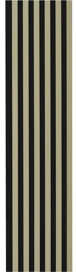 Akustické dekoračné panely, olivové 3D lamely na filcovom podklade, rozmer 270 x 30 cm, IMPOL TRADE