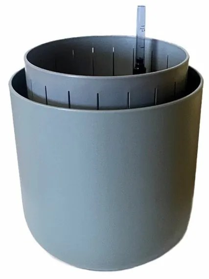 Plastia Samozavlažovací kvetináč Tolita Air sivá, pr. 16 cm, pr. 16 cm